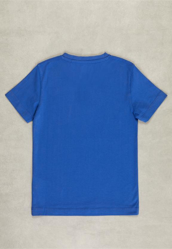 Normal Fit Basic T-Shirt In Caribbean Blue - Bleu