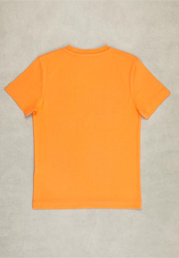Normal Fit Basic T-Shirt In Sunrise - Orange