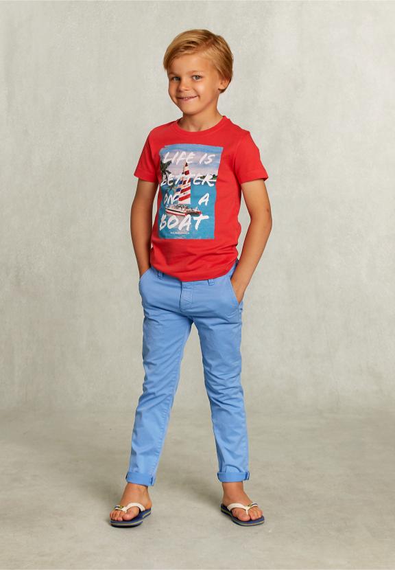 Normal Fit Basic T-Shirt In Pomegranate - Rose