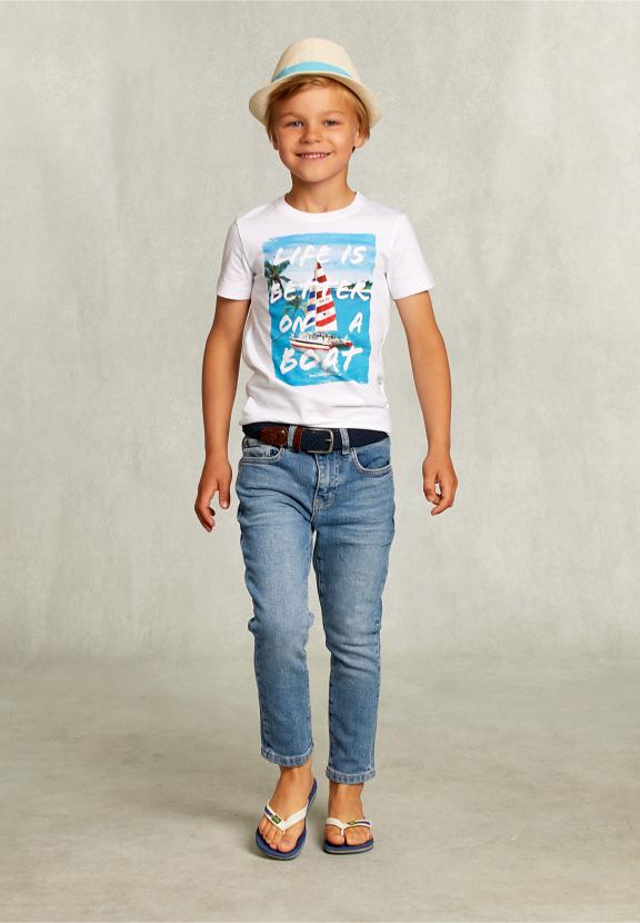 Normal Fit Basic T-Shirt White - Blanc