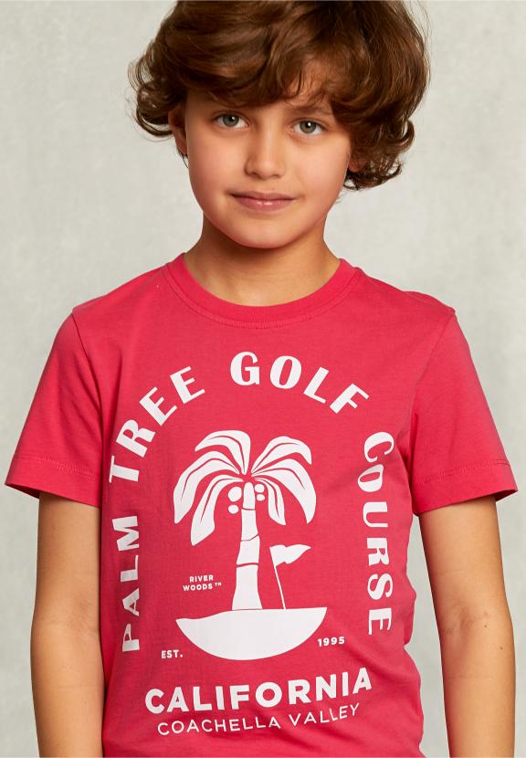 Normal Fit Basic T-Shirt In Flirt - Rose