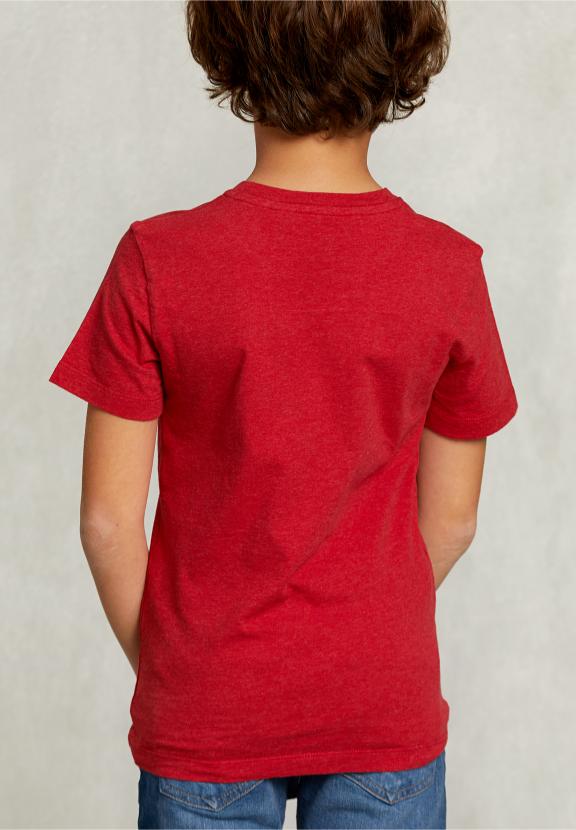 Normal Fit Basic T-Shirt Bloody Mary Mel - Rouge