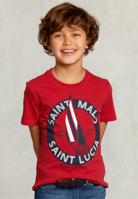 Normal Fit Basic T-Shirt Bloody Mary Mel - Rouge