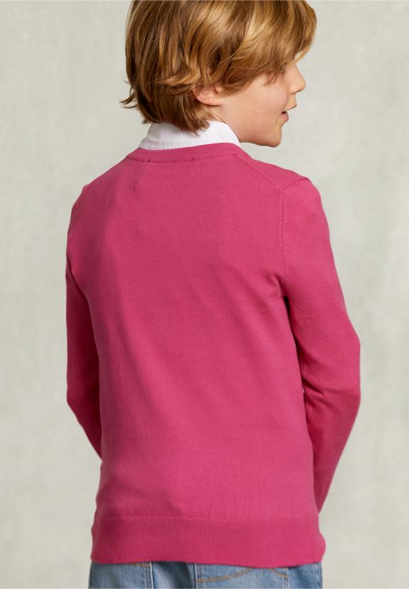Normal Fit Basic Crew Neck Pullover Amaranth - Rose