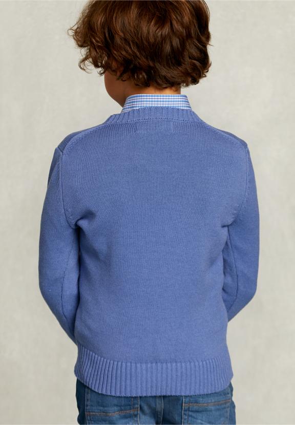Custom Fit Cotton/Wool Sweater Jeans Mix - Bleu