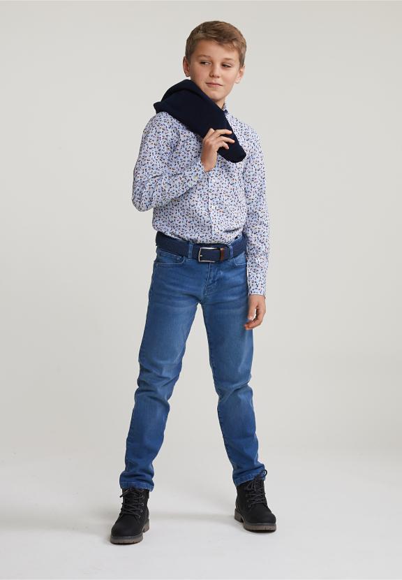 Custom Fit Fantasy Shirt Multi - Bleu