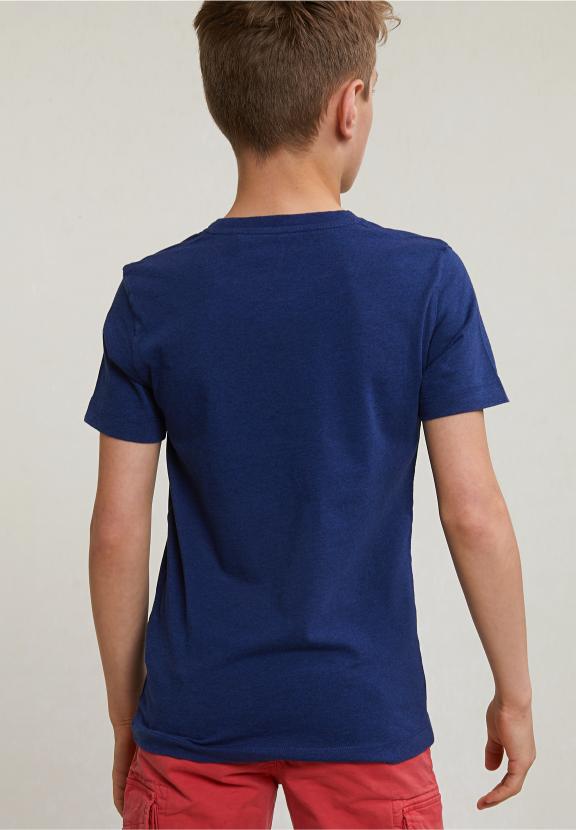 Normal Fit Basic T-Shirt Short Sleeves Saphire Mix - Bleu
