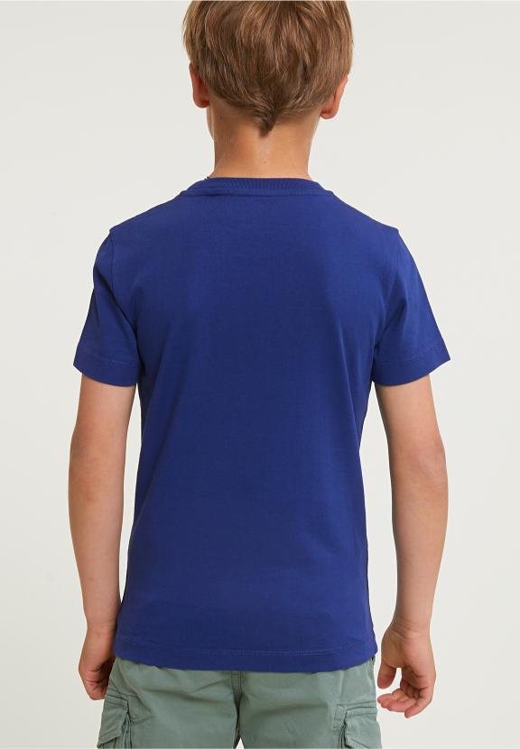 Normal Fit Basic T-Shirt Short Sleeves Royal Blue - Bleu