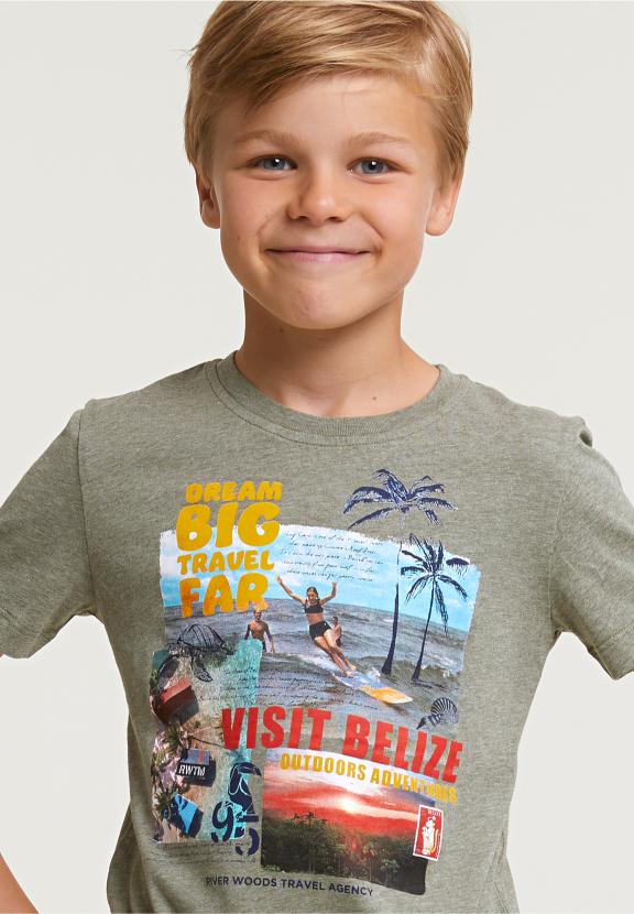 Normal Fit Basic T-Shirt Short Sleeves Safari Mix - Khaki