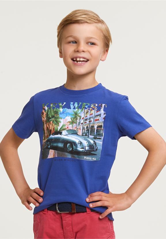 Normal Fit Basic T-Shirt Short Sleeves Yale Blue - Bleu