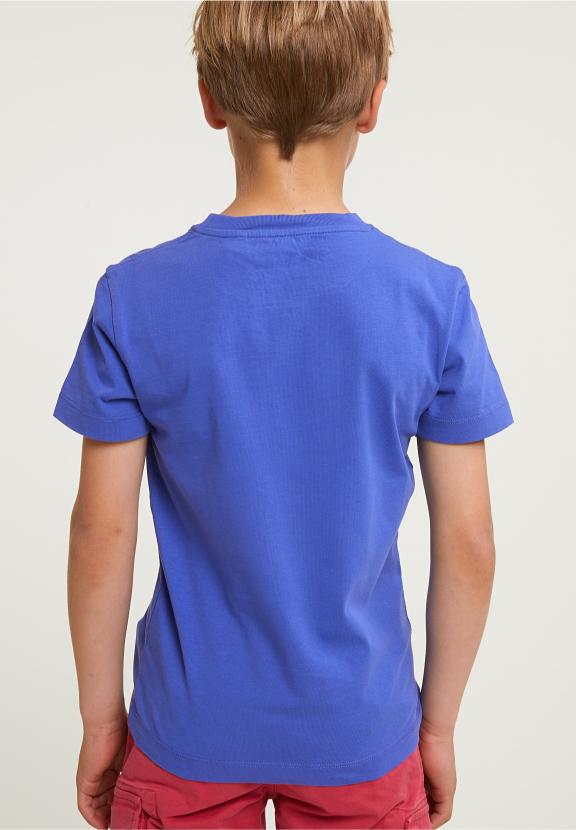 Normal Fit Basic T-Shirt Short Sleeves Reef Blue - Bleu