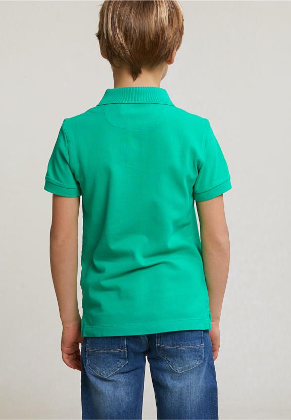 Custom Fit Cotton Basic Stretch Polo Jungle Green - Vert