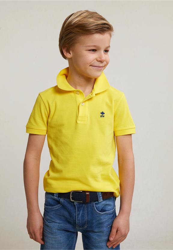 Custom Fit Cotton Basic Stretch Polo Lemonade - Jaune