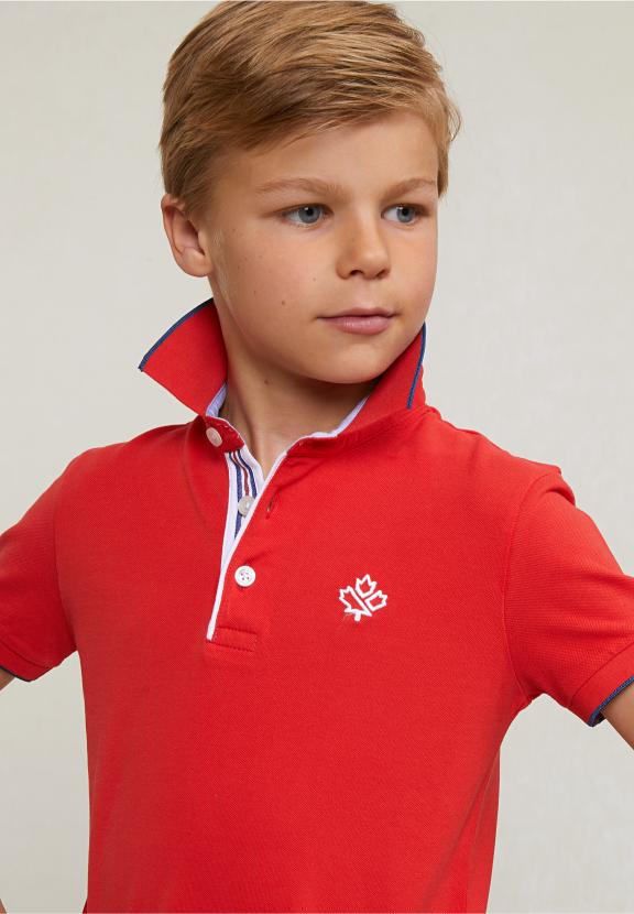 Custom Fit Fancy Polo Short Sleeves Stanford Red - Rouge