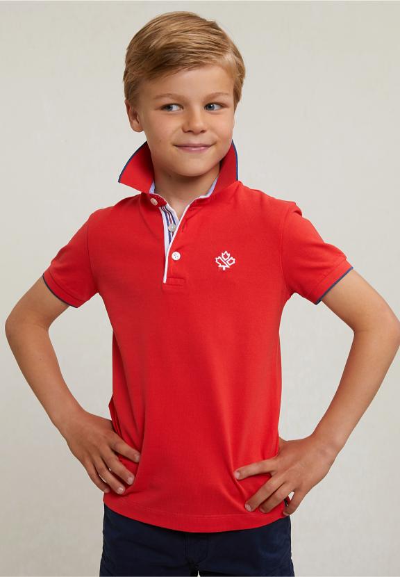Custom Fit Fancy Polo Short Sleeves Stanford Red - Rouge