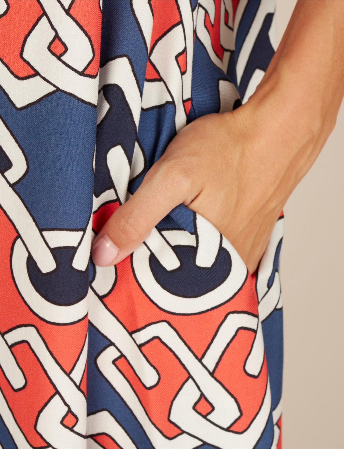 Long Viscose Dress In Multi - Multi