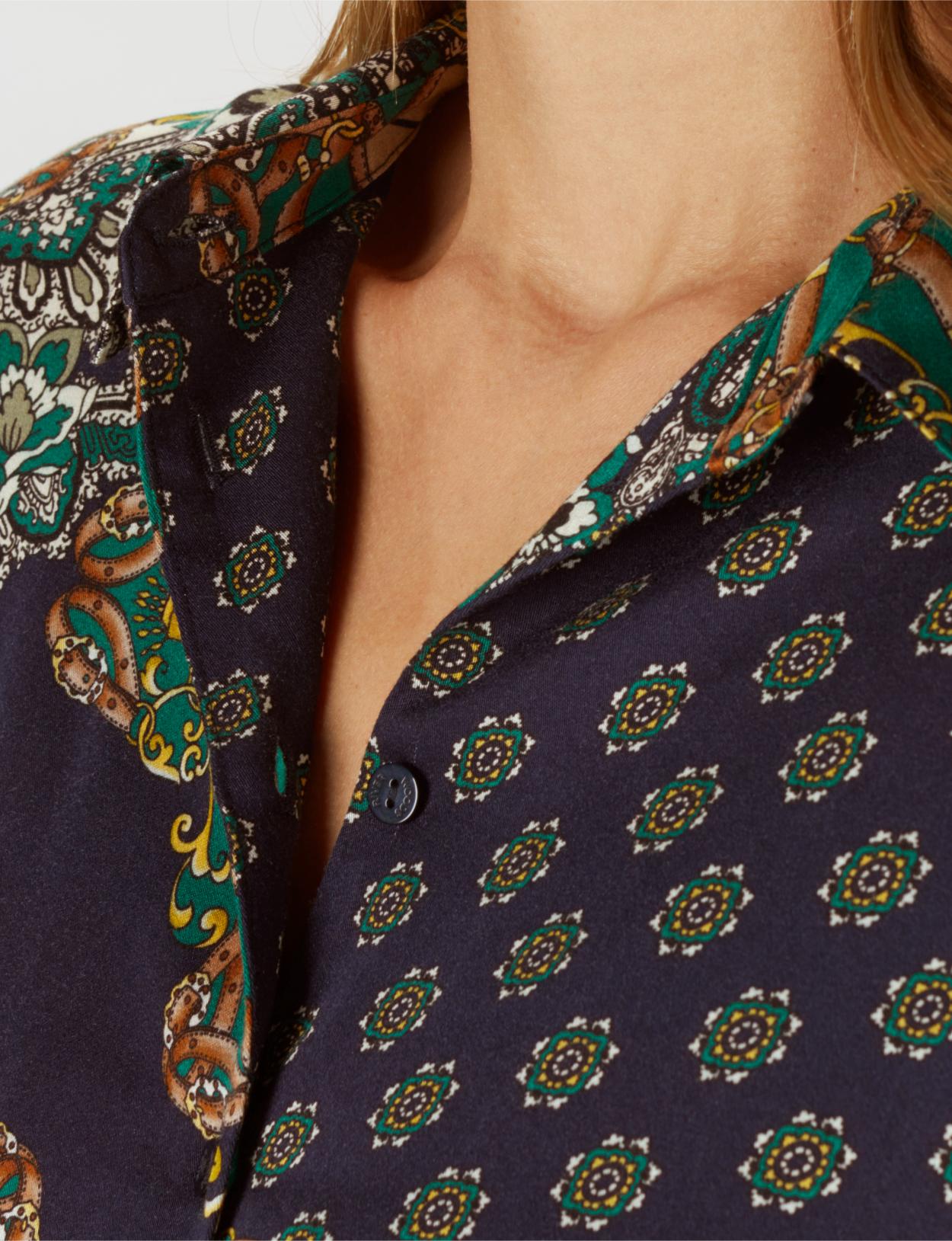 Long Viscose Dress In Blue - Bleu