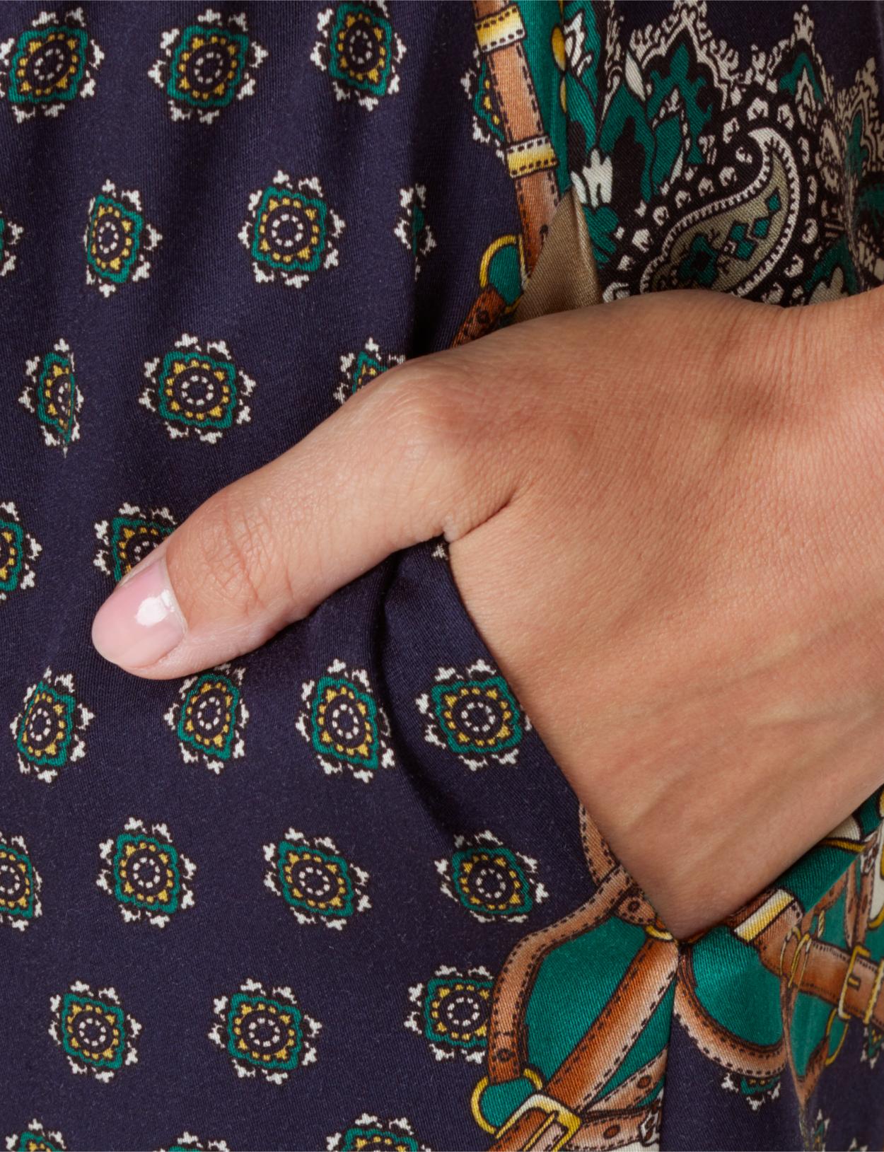 Long Viscose Dress In Blue - Bleu