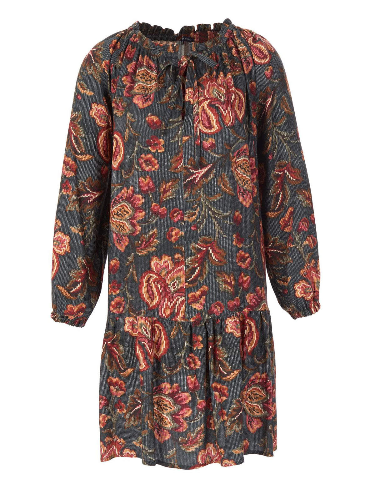 Loose Viscose Dress In Green - Vert