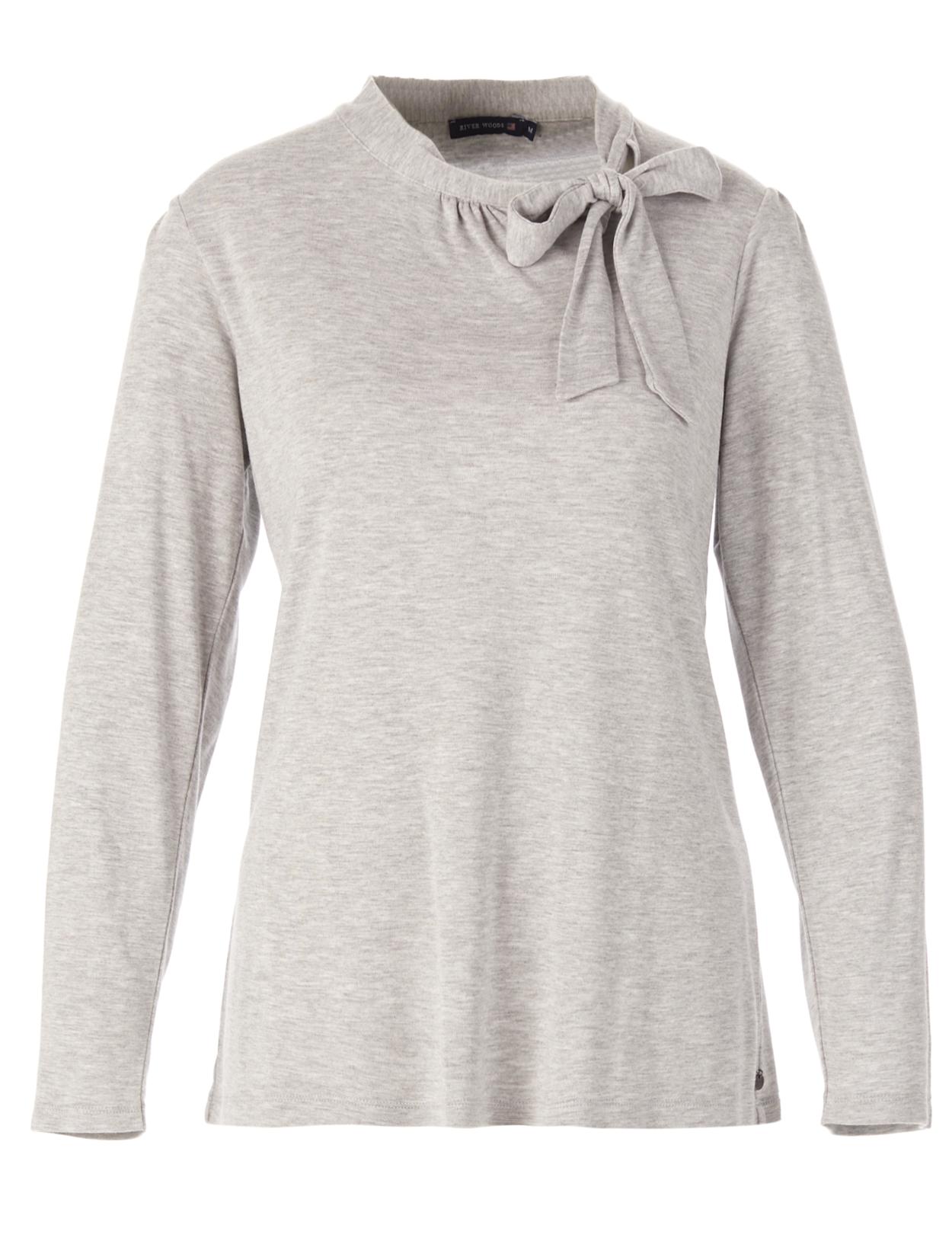 T-Shirt With Bow In Grey - Gris