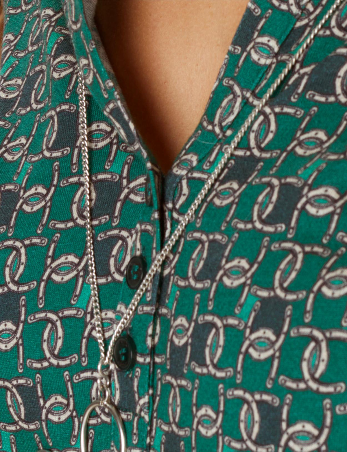 Long Sleeve Polo T-Shirt In Green - Vert