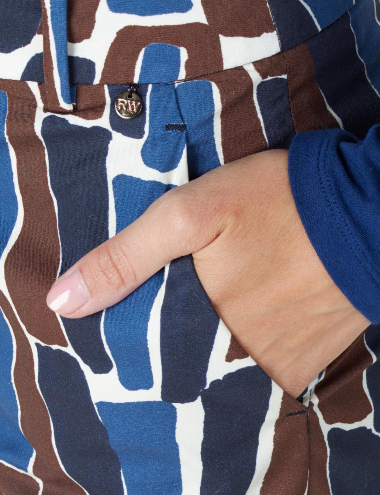 Cotton Chino Pants In Blue - Bleu