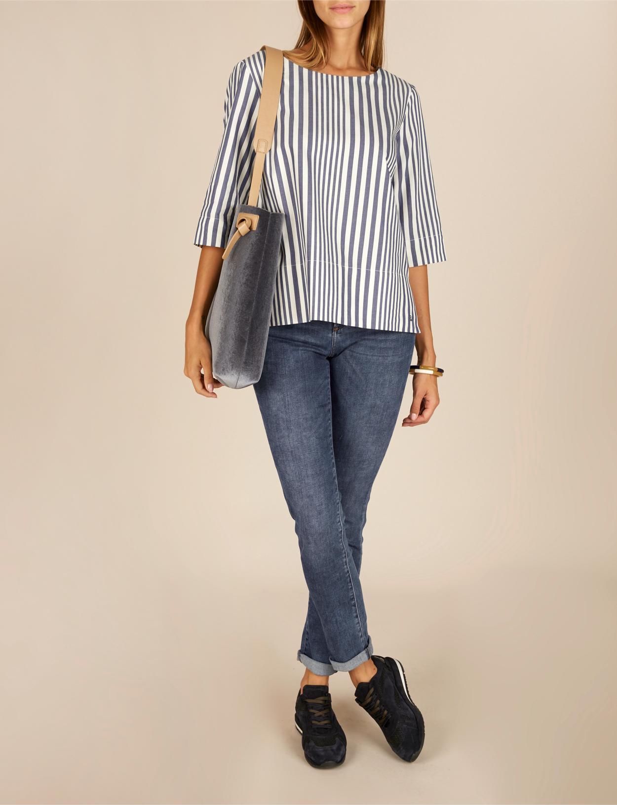 5 Pocket Stone Jeans In Blue - Bleu