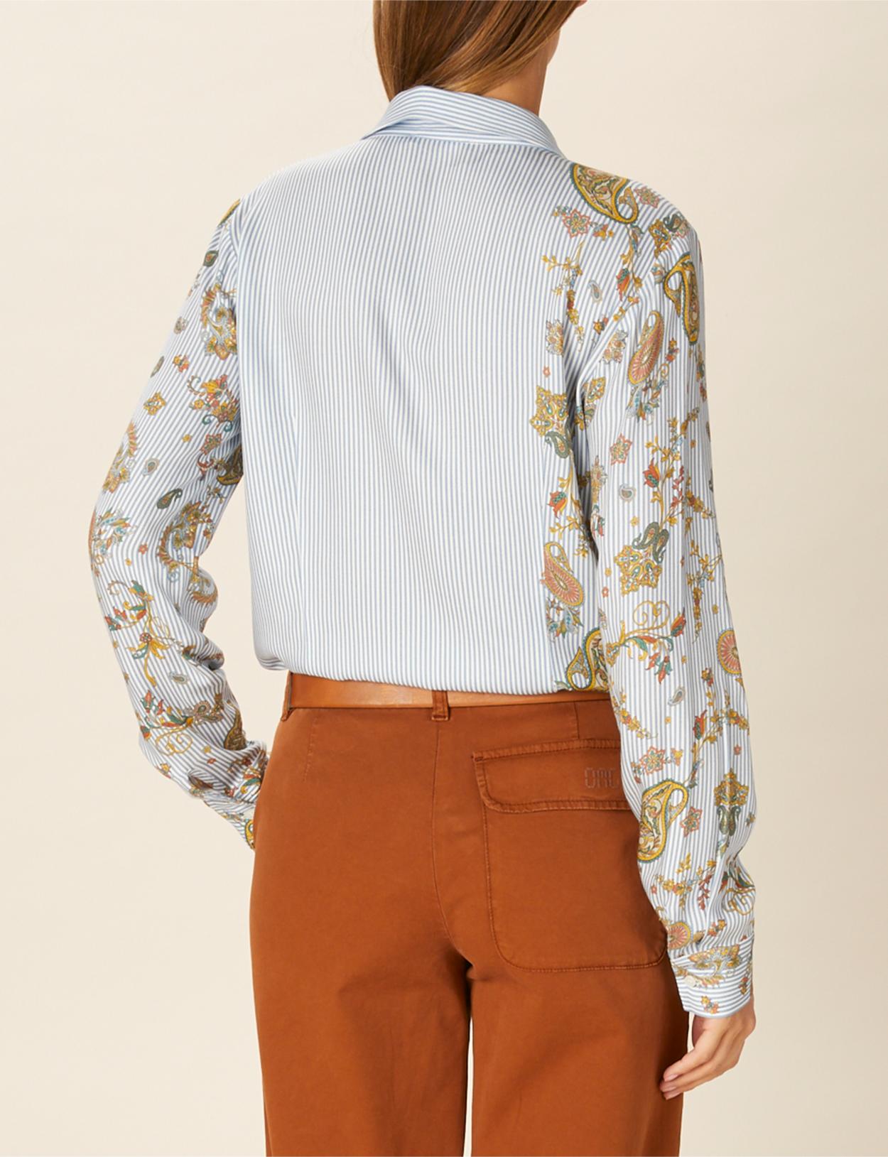 Classic Viscose Shirt In Blue - Bleu