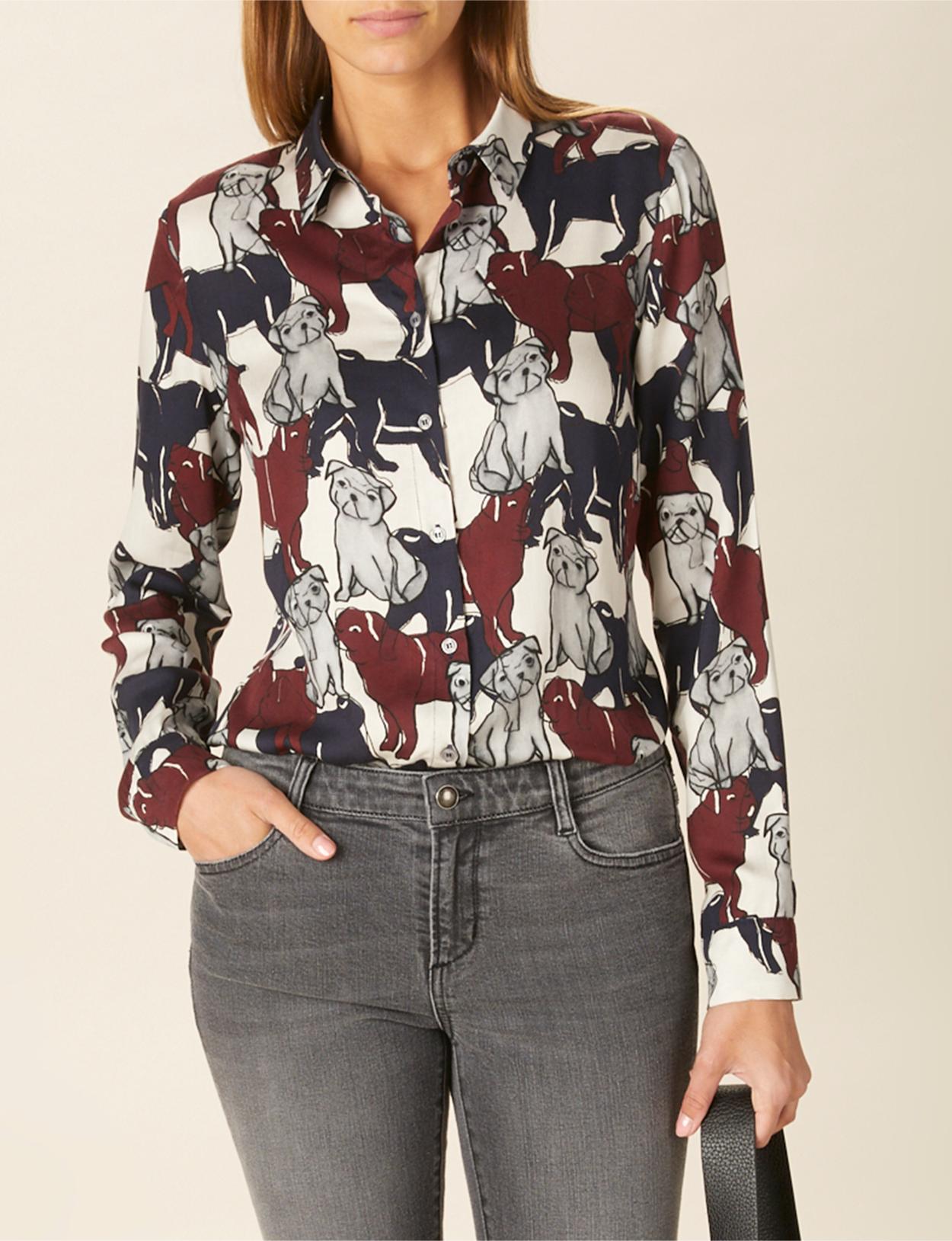 Classic Viscose Shirt In Multi - Multi