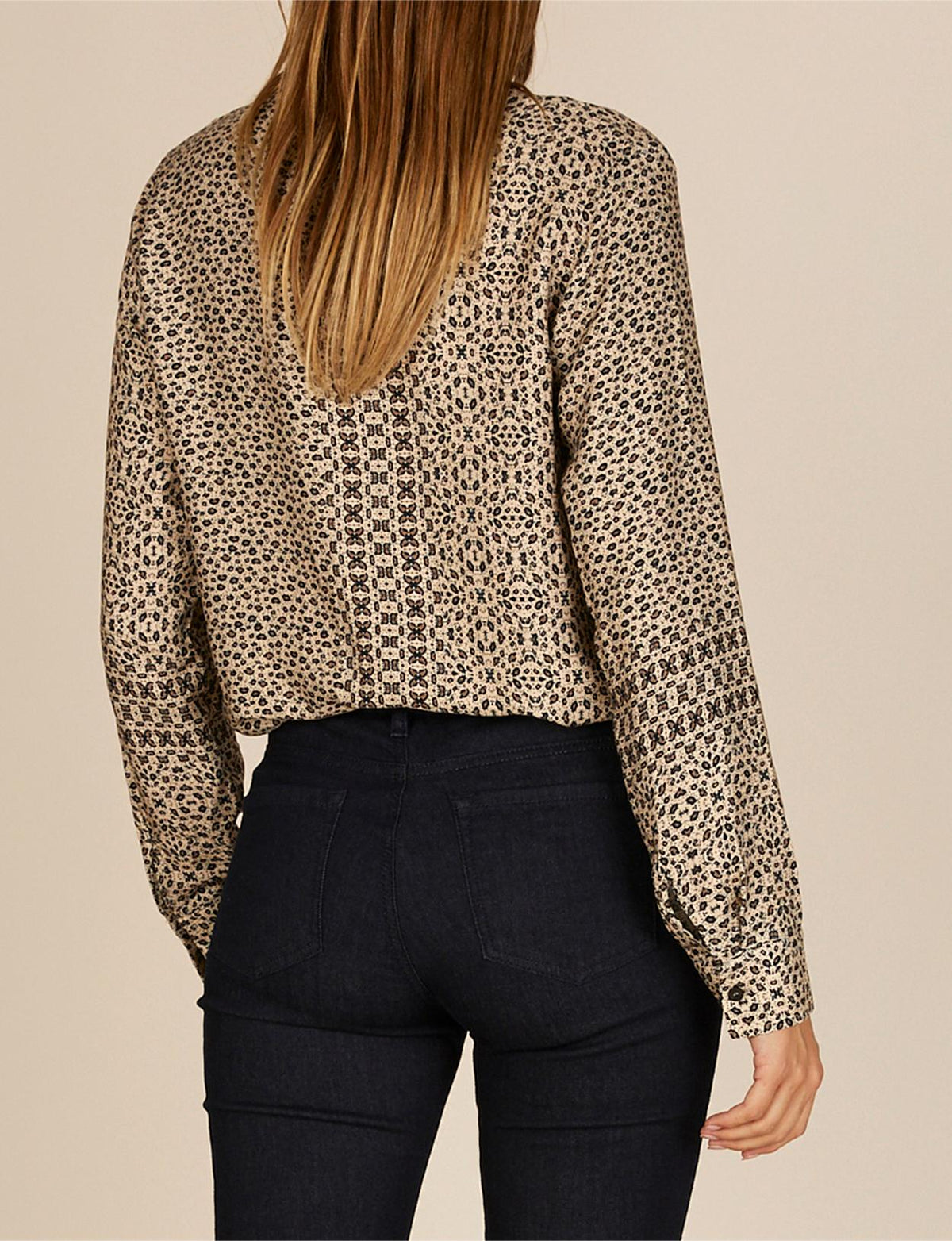 Long Viscose Shirt In Pink - Rose