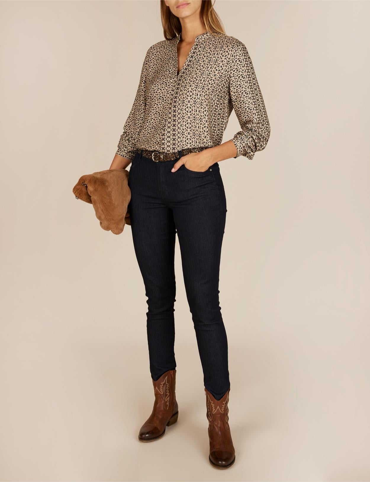 Long Viscose Shirt In Pink - Rose