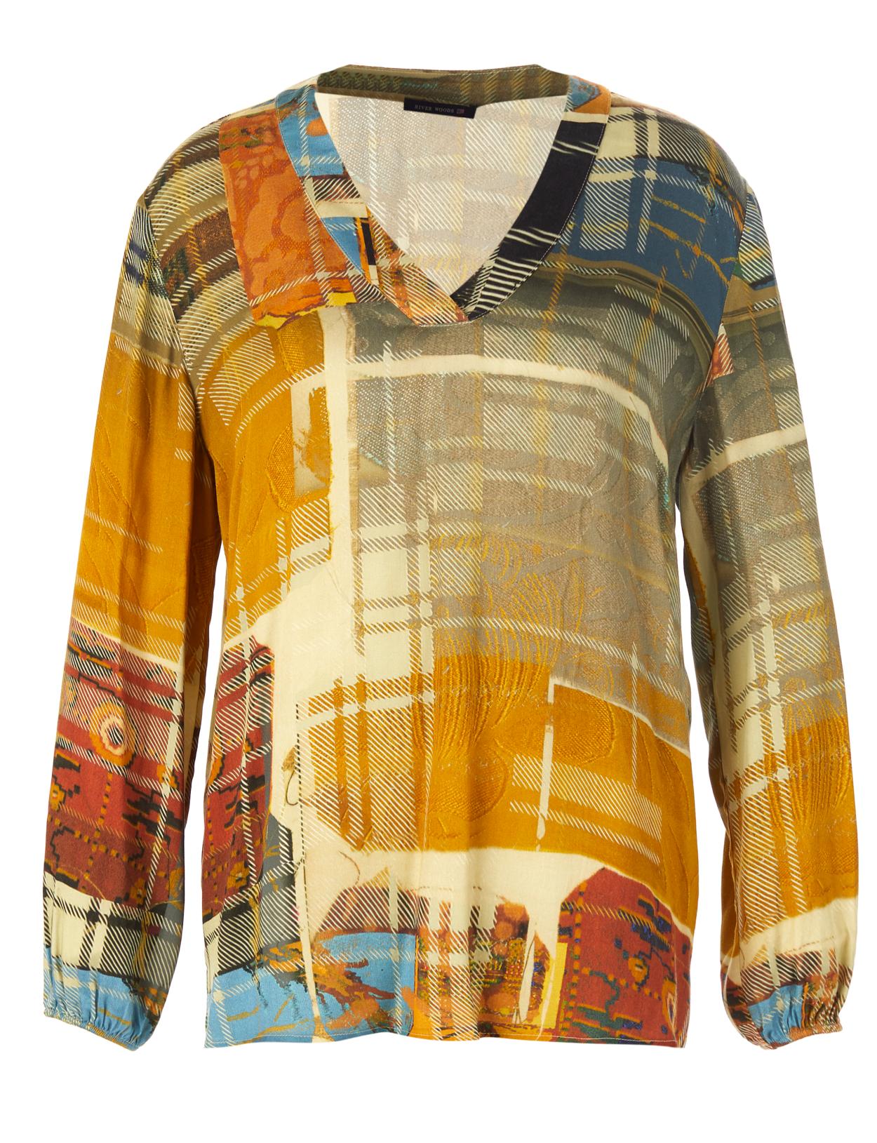 Loose V-Neck Shirt In Multi - Multi