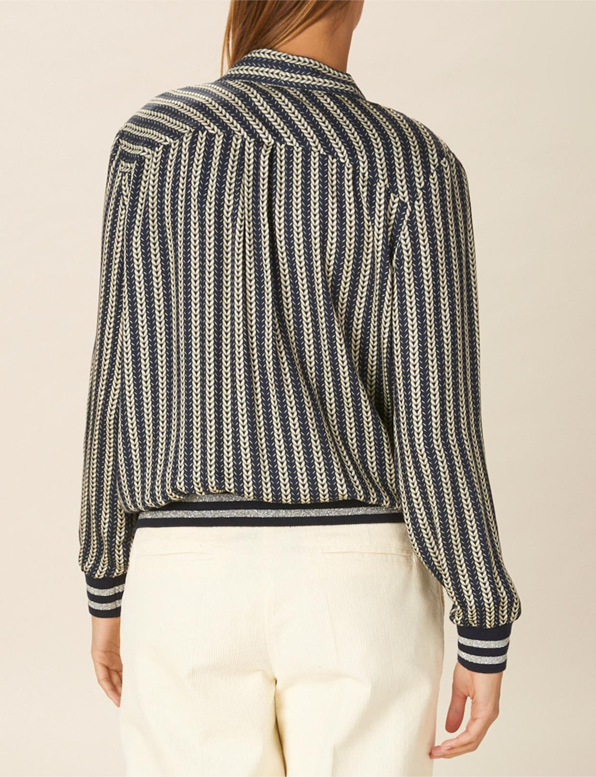 Viscose Popover Shirt In Blue - Bleu