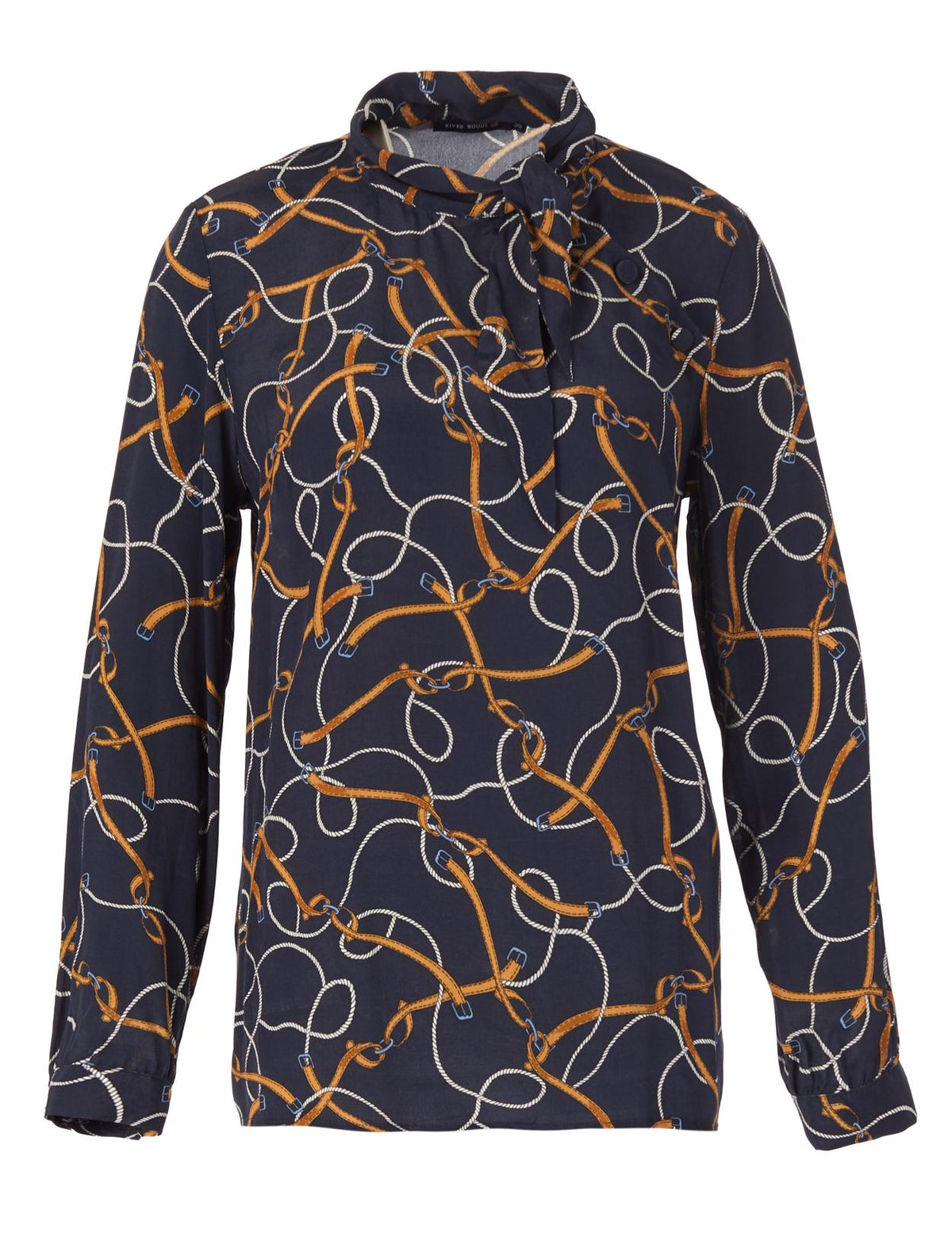 Chemisier en viscose bleu - W