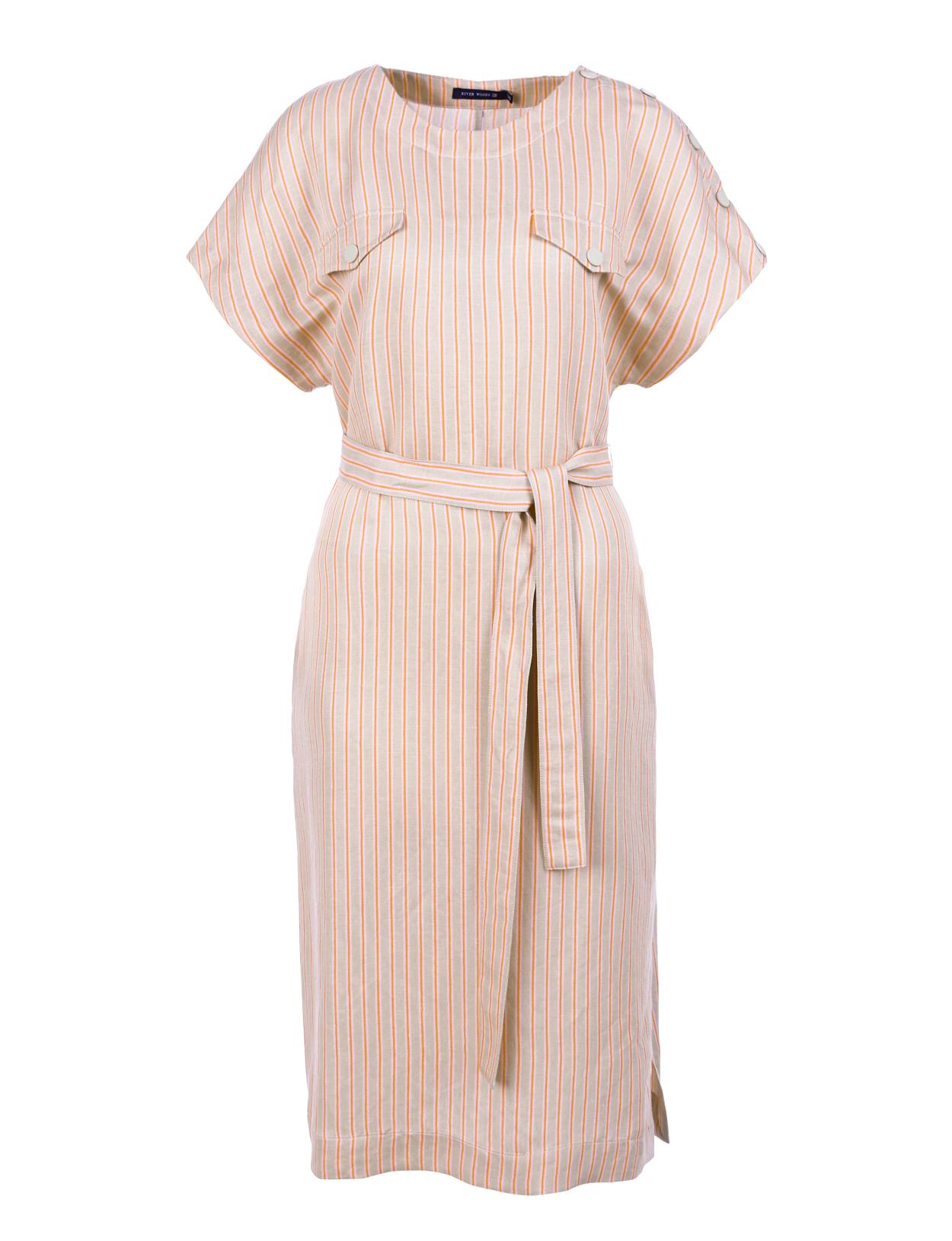 Dress With Shoulder Buttons In Brown - Brown