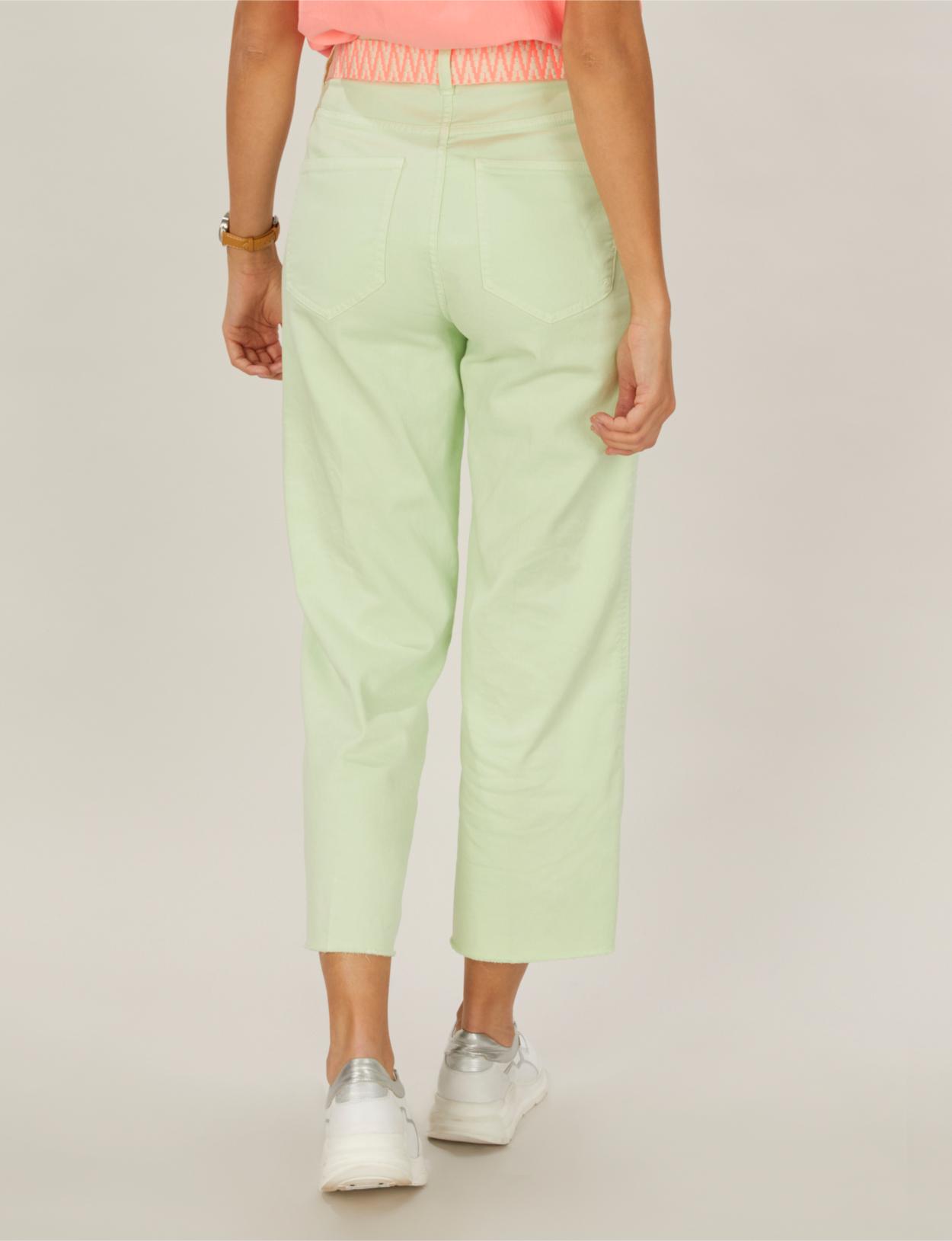 Wide Cotton Pants In Green