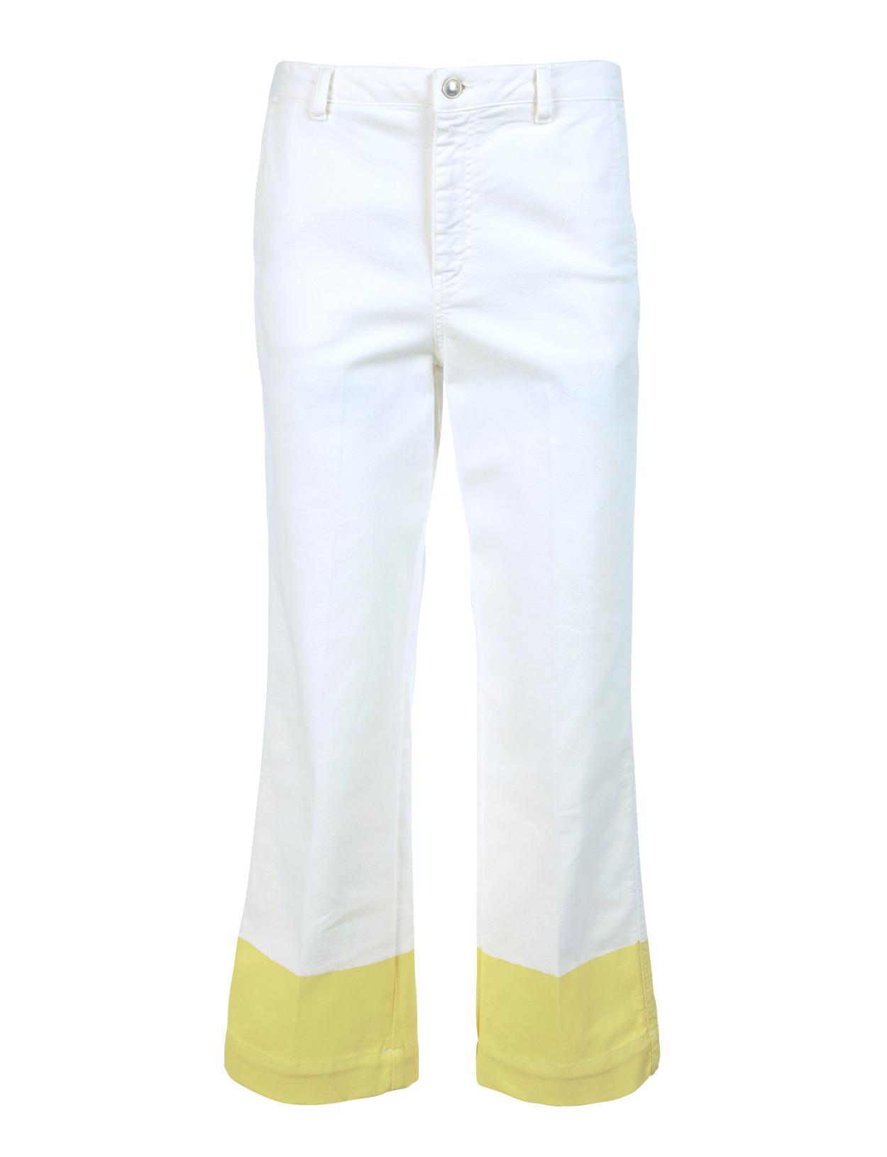 Wide Cotton Pants In White - Blanc