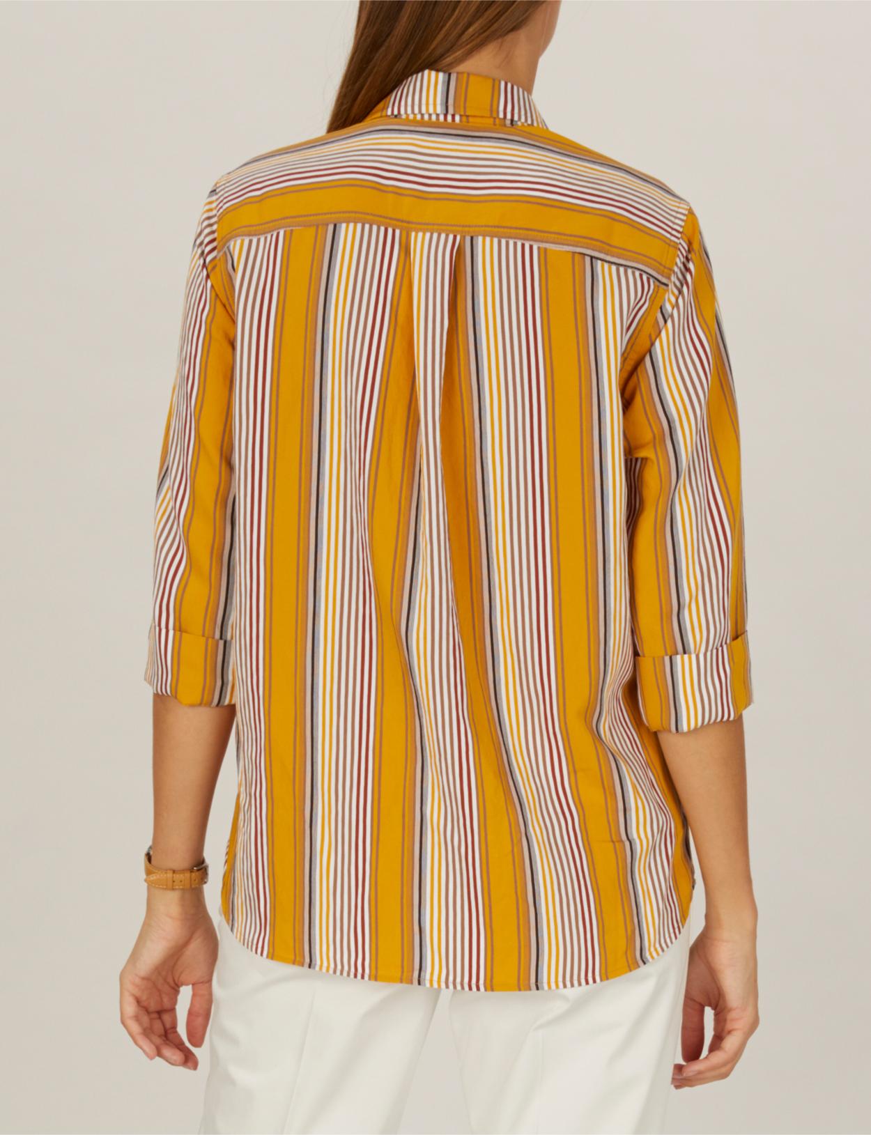 Shirt With Chest Pockets In Yellow