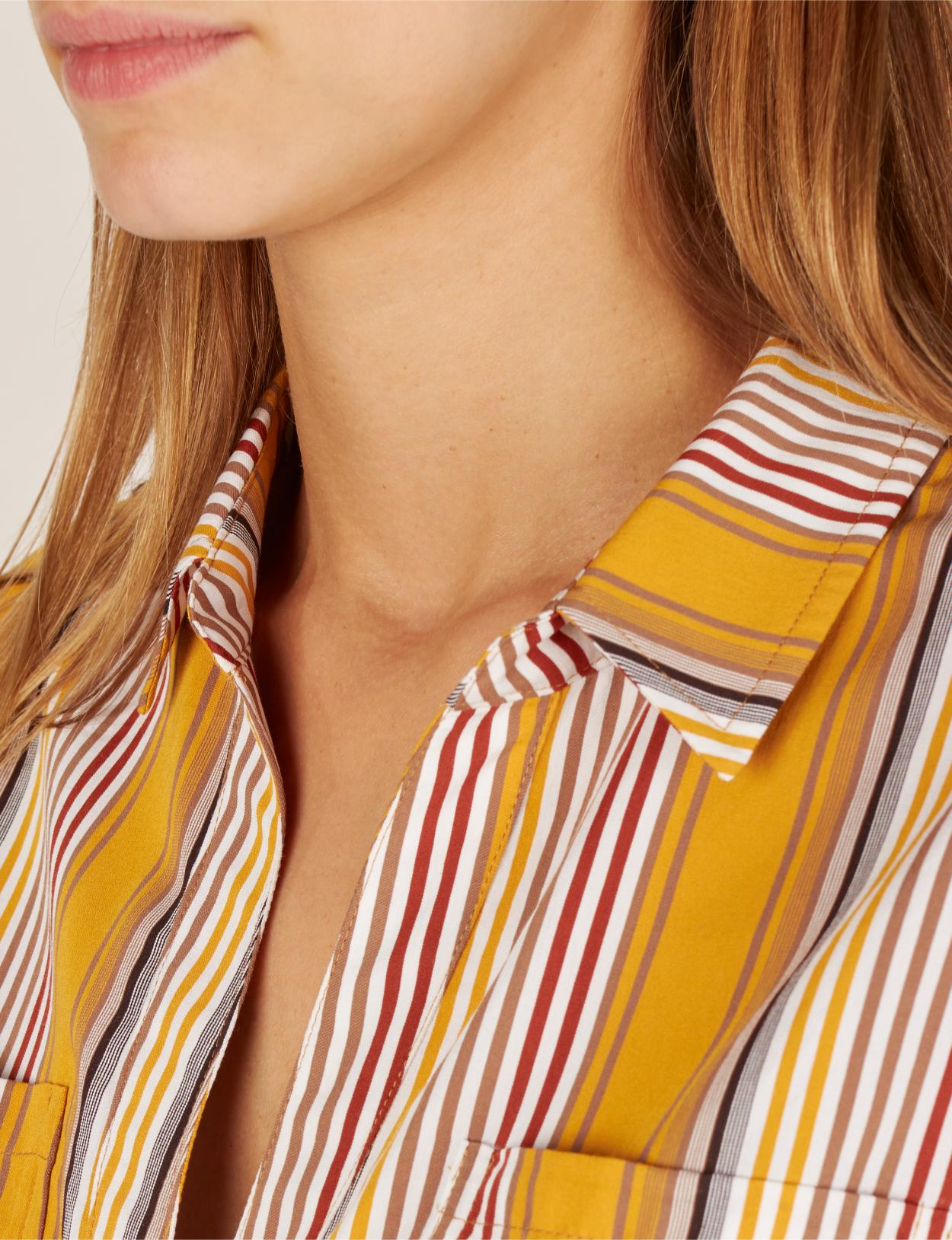 Shirt With Chest Pockets In Yellow