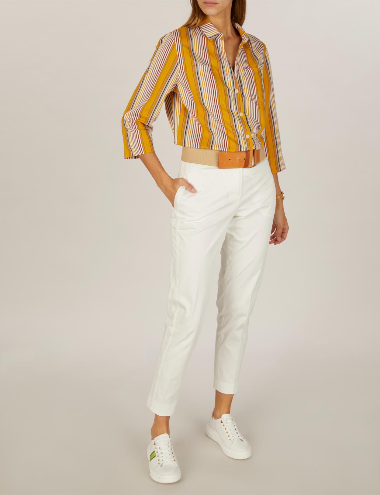 Shirt With Chest Pockets In Yellow