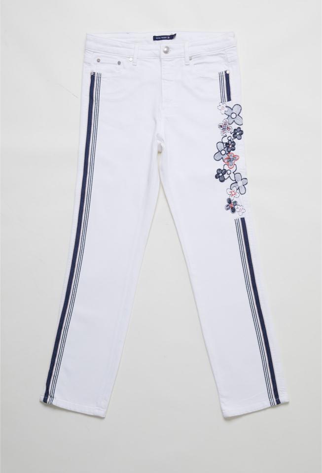 Regular Waist Straight Cropped - Blanc