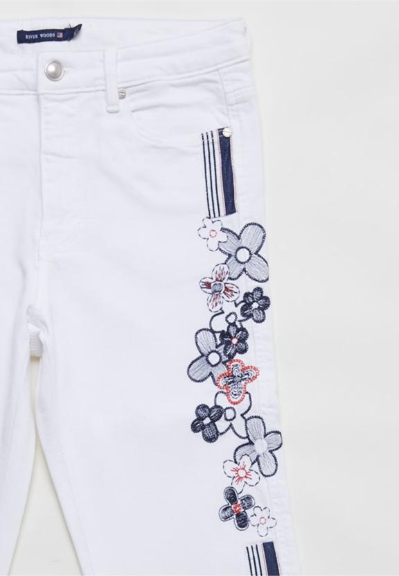 Regular Waist Straight Cropped - Blanc
