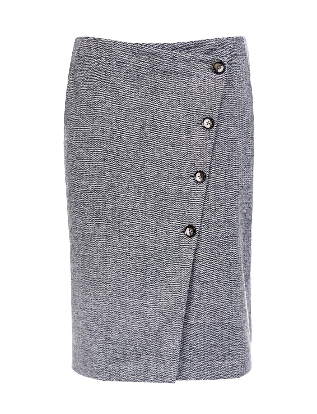 Asymmetric Midi Skirt In Brown - Marron