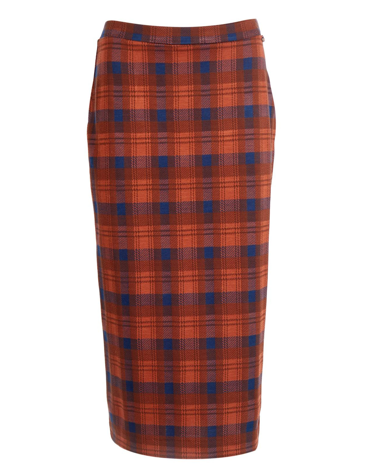 Jaquard Midi Skirt In Orange - Orange