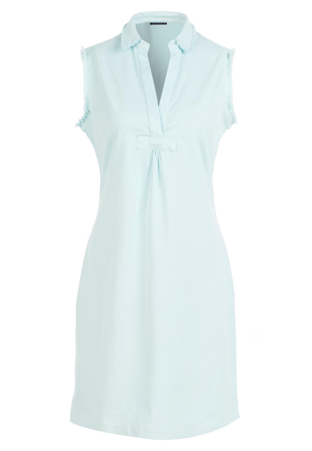 Slim Waist Cotton Dress In Green - Vert