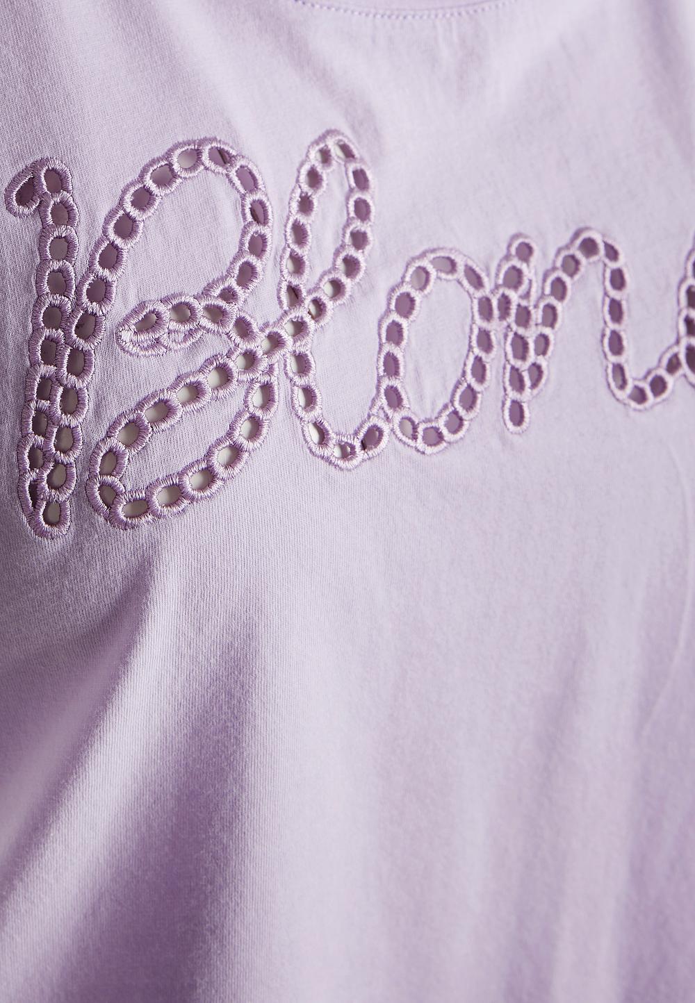 Basic Cotton Round Neck T-Shirt In Purple - Purple