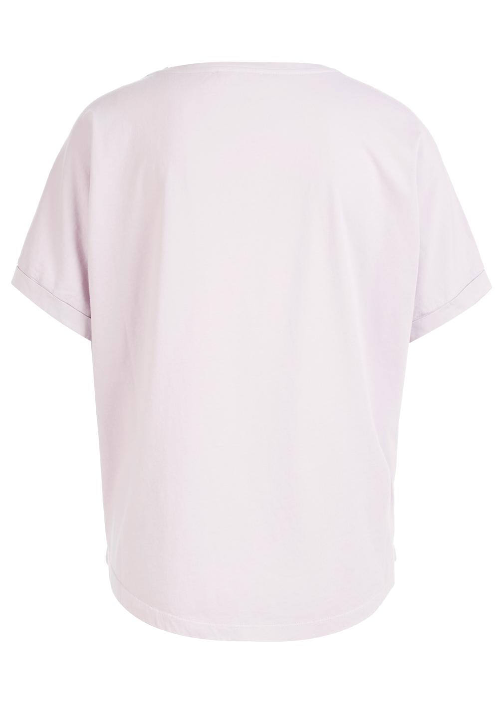 Loose V-neck T-shirt in Purple - W