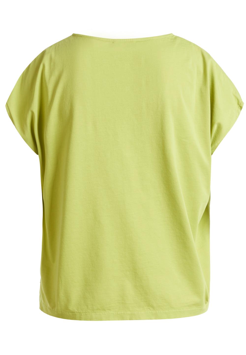 Loose V-neck T-shirt in Green