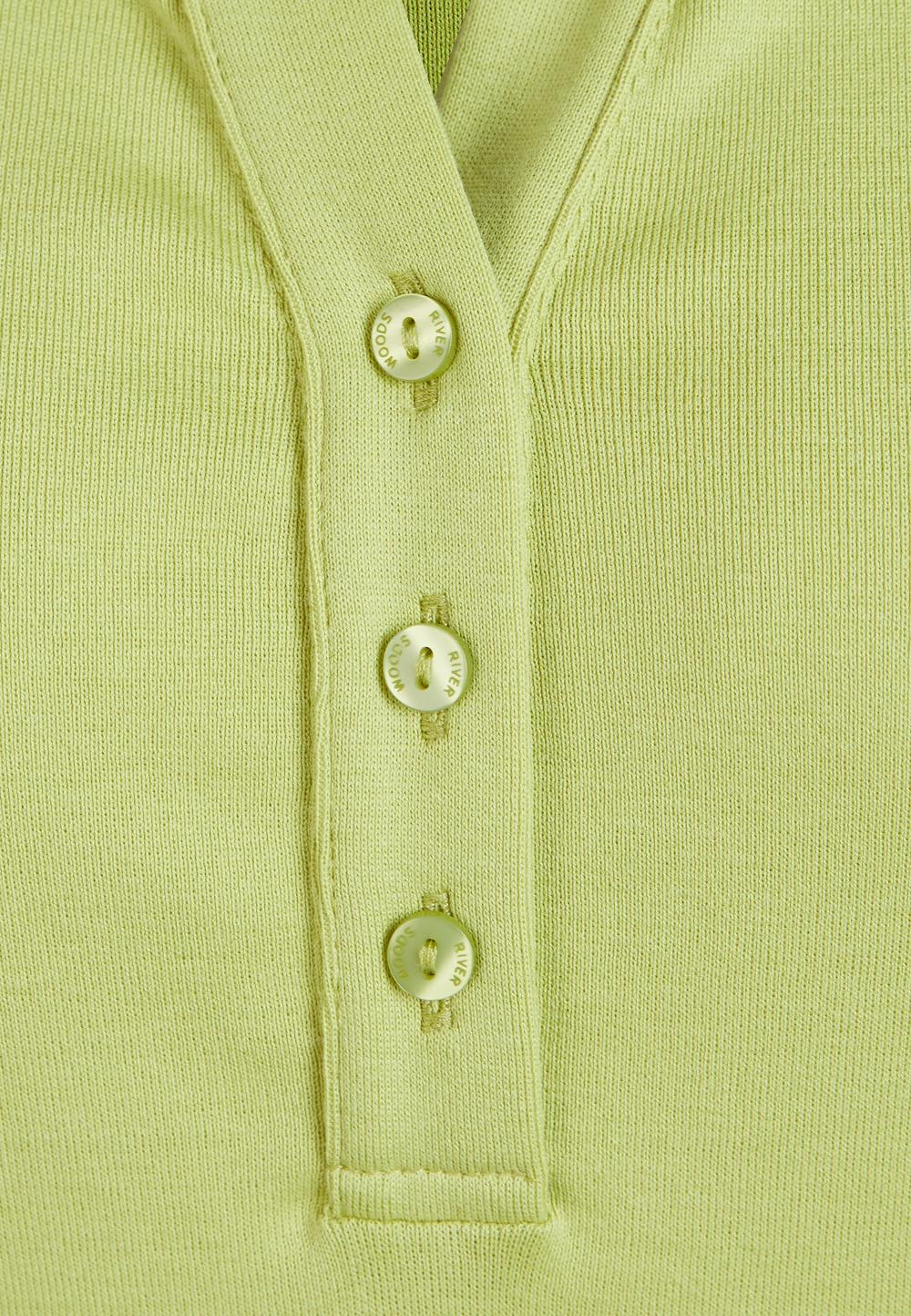 Henley top in Green - W