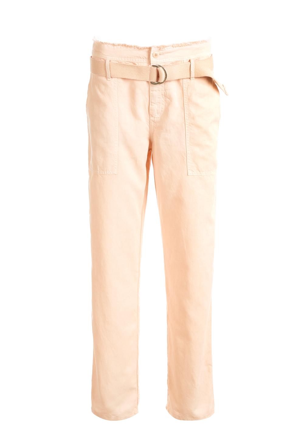 Paper-Bag Pants In Pink - Rose